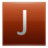 Letter J orange Icon